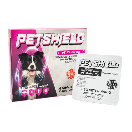 PETSHIELD 500 MG (10-20 ) KG * 1 TAB
