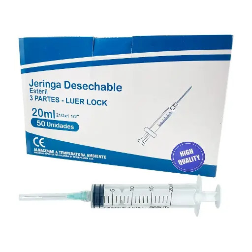 JERINGA 20 ML 21G 1 1/2 CON AGUJA