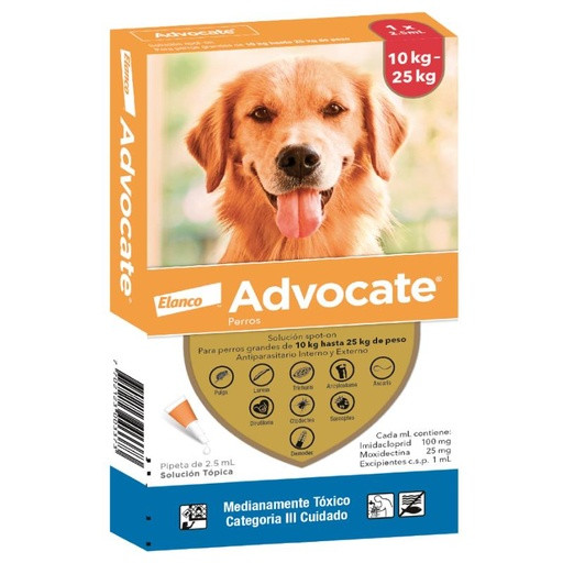 ADVOCATE PERROS 10- 25 KG* 2.5 ML